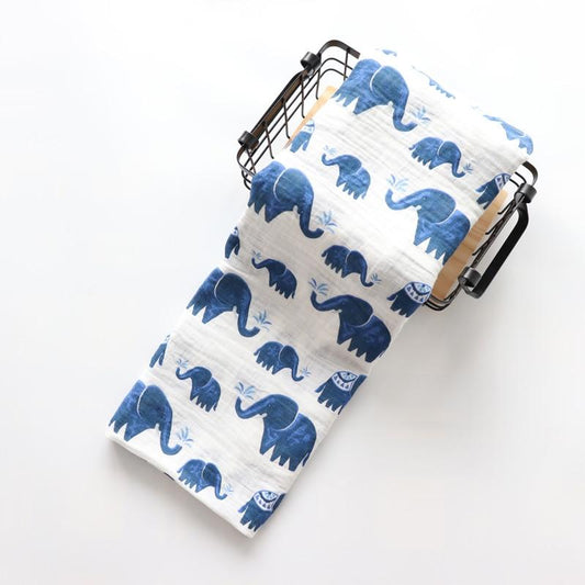Extra Large Elephant Cotton Muslin