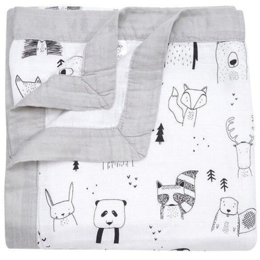 Four Layer Wildlife Bamboo Blanket