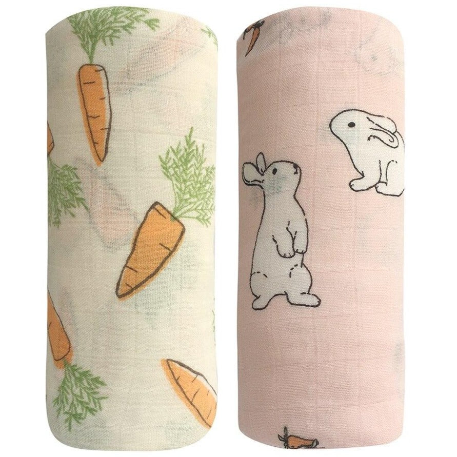 2 Pack Extra Large Bunny Bamboo Muslins