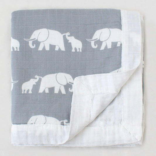 Four Layer Elephant Bamboo Blanket