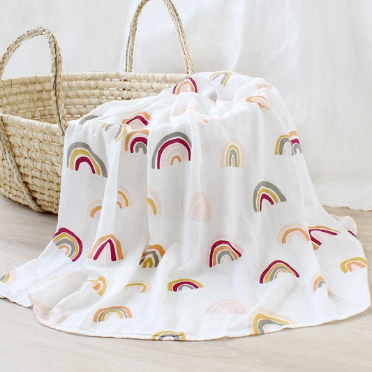 Extra Large Rainbow Cotton Muslin