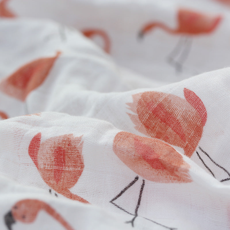 Extra Large Flamingo Cotton Muslin