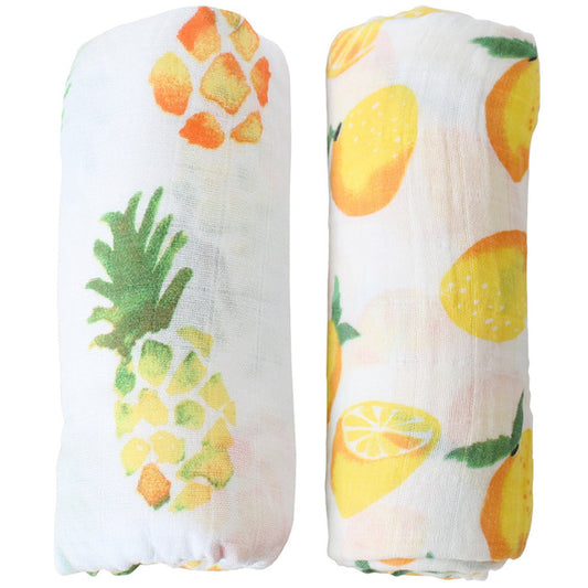 2 Pack Extra Large Fruity Bamboo Muslins