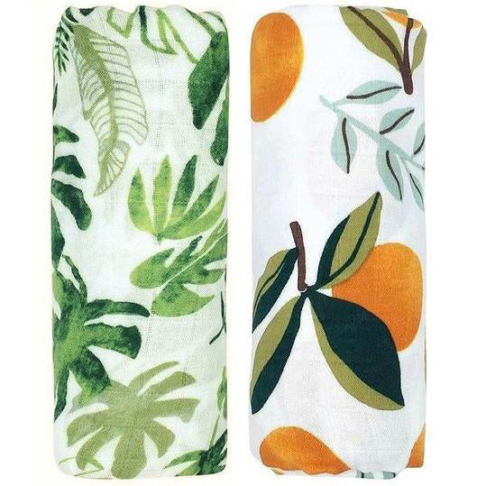 2 Pack Extra Large Tropical Bamboo Muslins