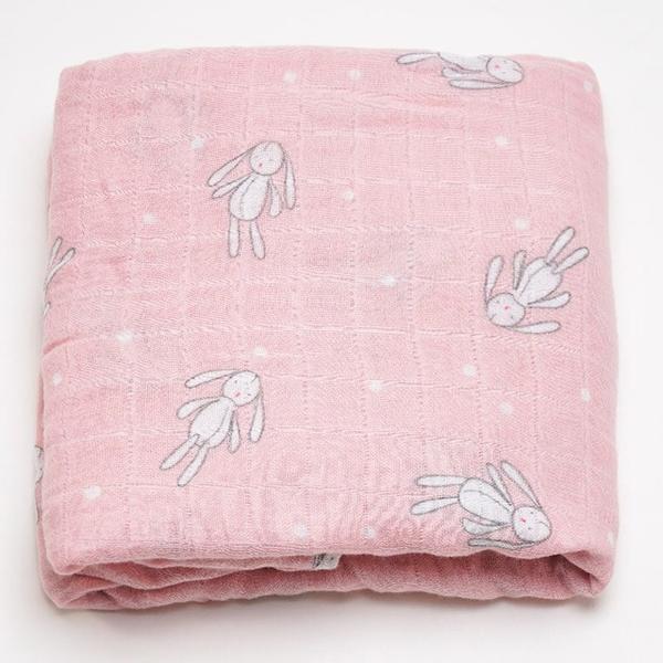 2 Pack Extra Large Bunny Bamboo Muslins