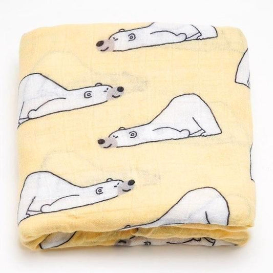Extra Large Polar Bear Bamboo Muslin