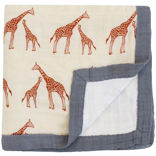 Four Layer Giraffe Bamboo Blanket