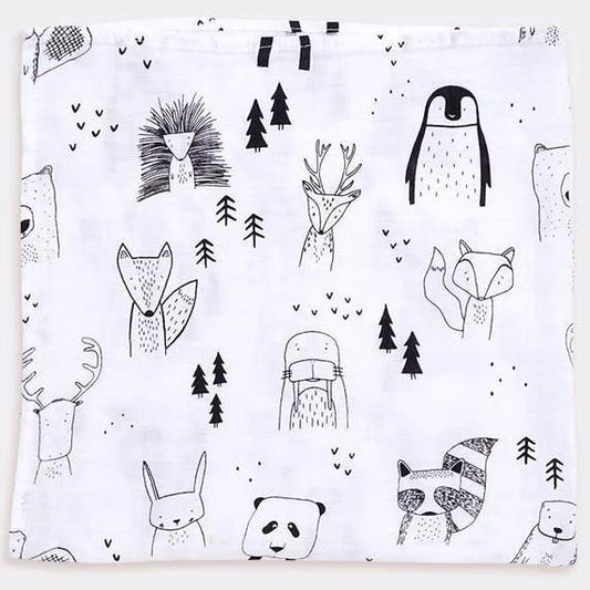 Extra Large Wildlife Bamboo Muslin