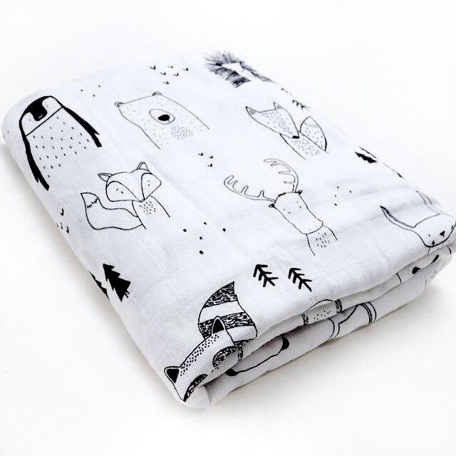 Extra Large Wildlife Bamboo Muslin